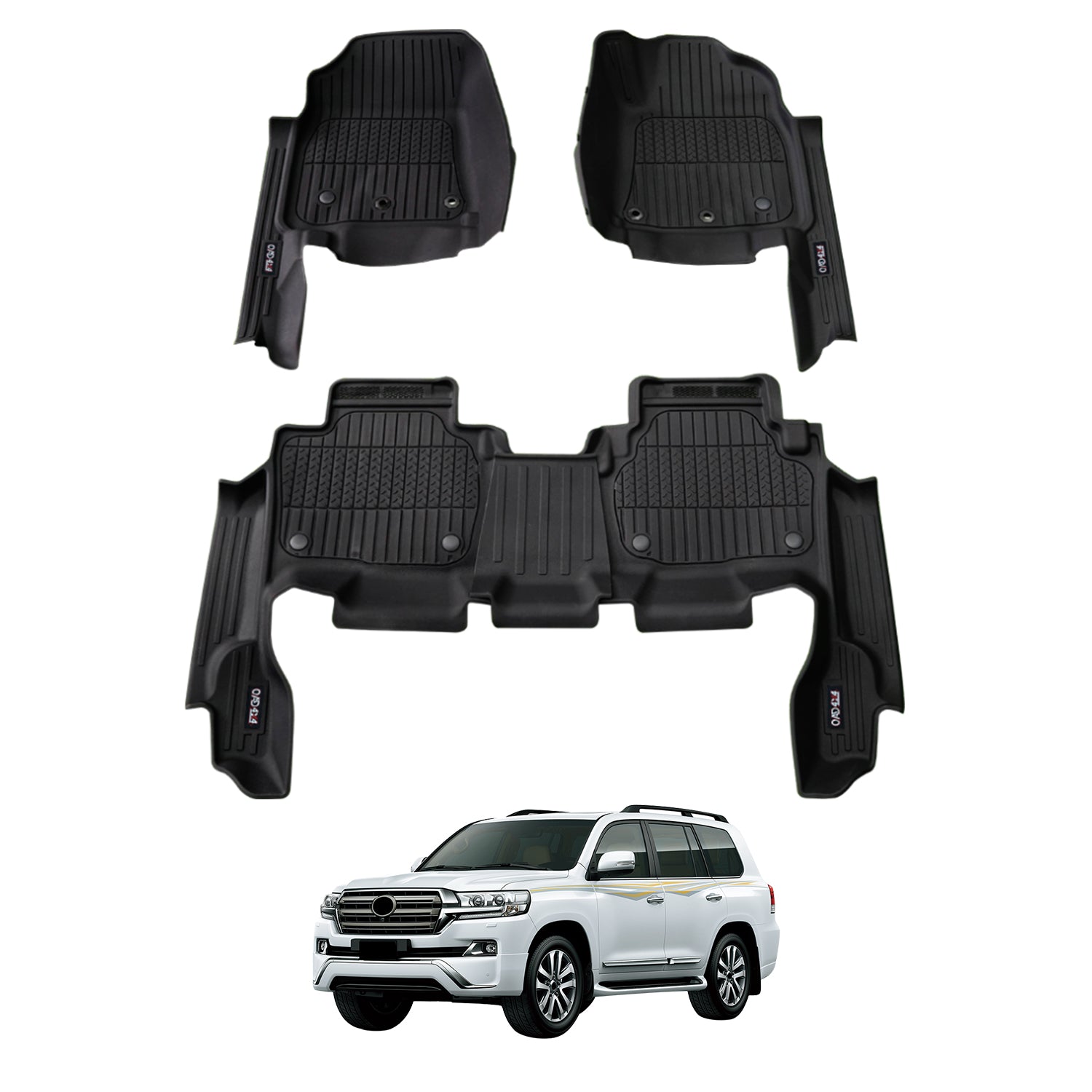 7D Injection Floor Mats for Toyota Land Cruiser 200 Series 2012-2021