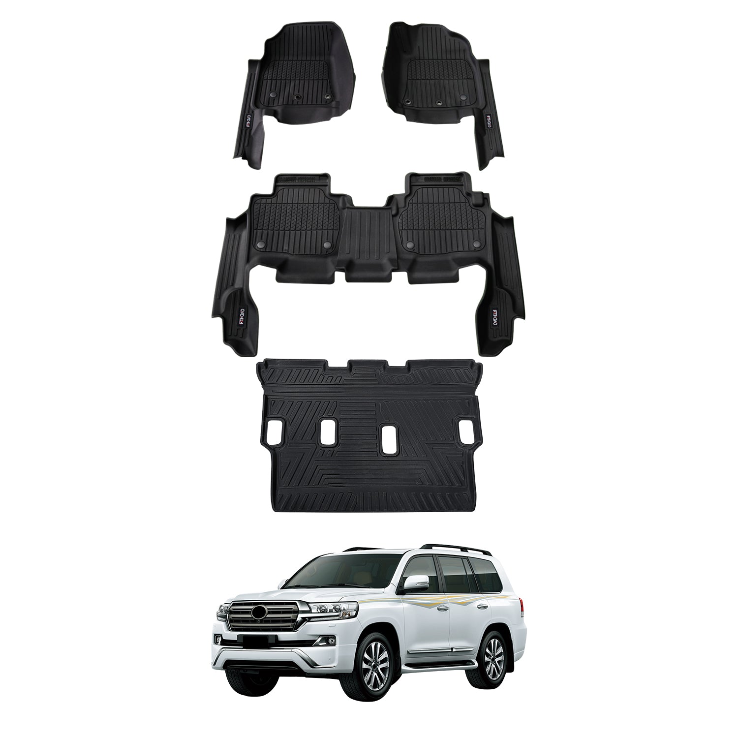 7D Injection Floor Mats for Toyota Land Cruiser 200 Series 2012-2021