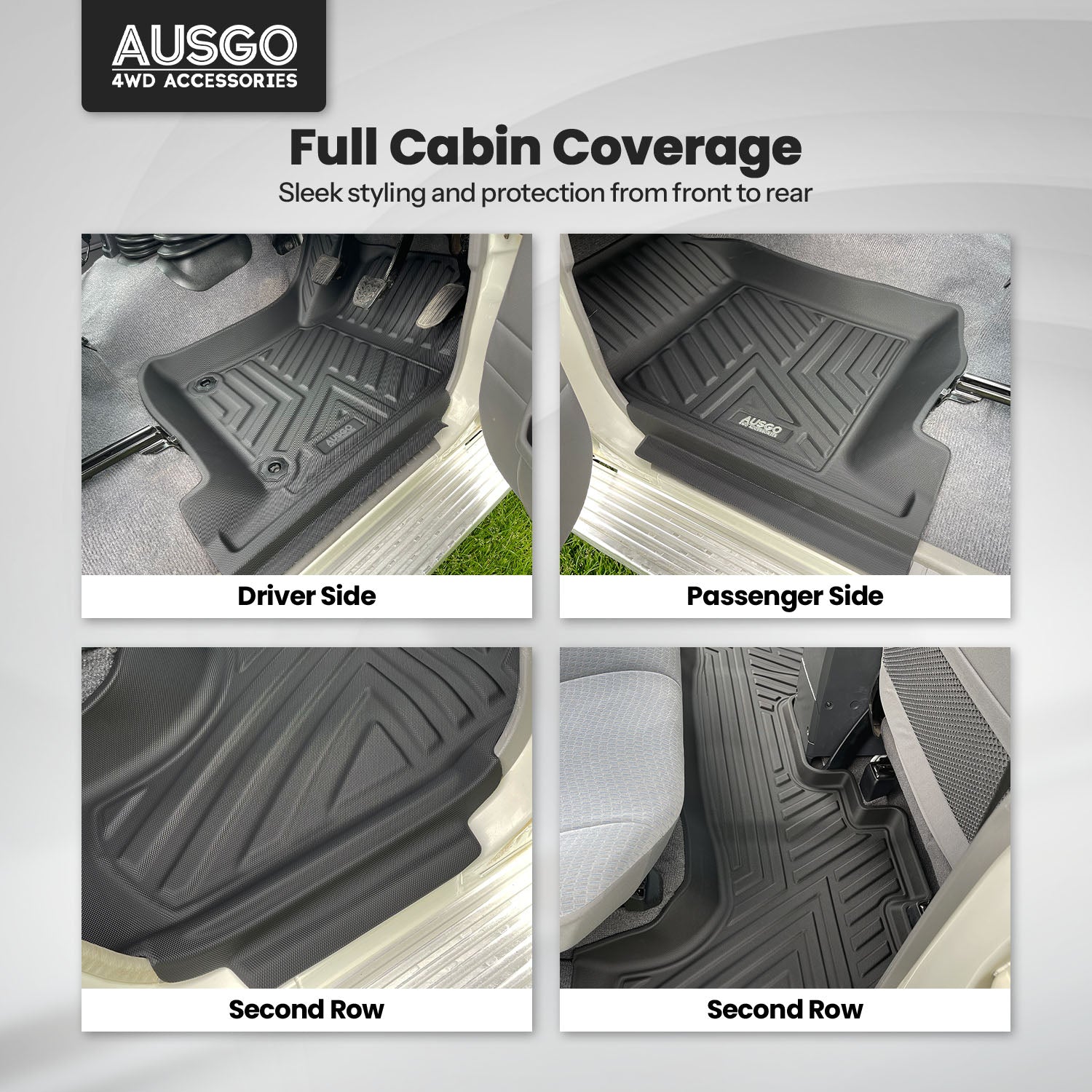 5D Moulded Car Floor Mats for Toyota Land Cruiser 76 Series 2012-2023