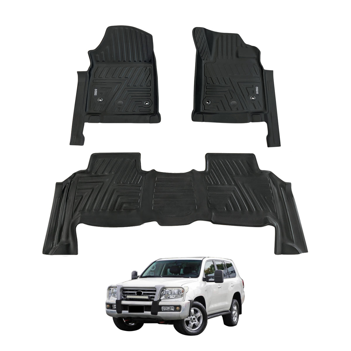 5D Moulded Car Floor Mats for Toyota LandCruiser 200 Series 2007-2012