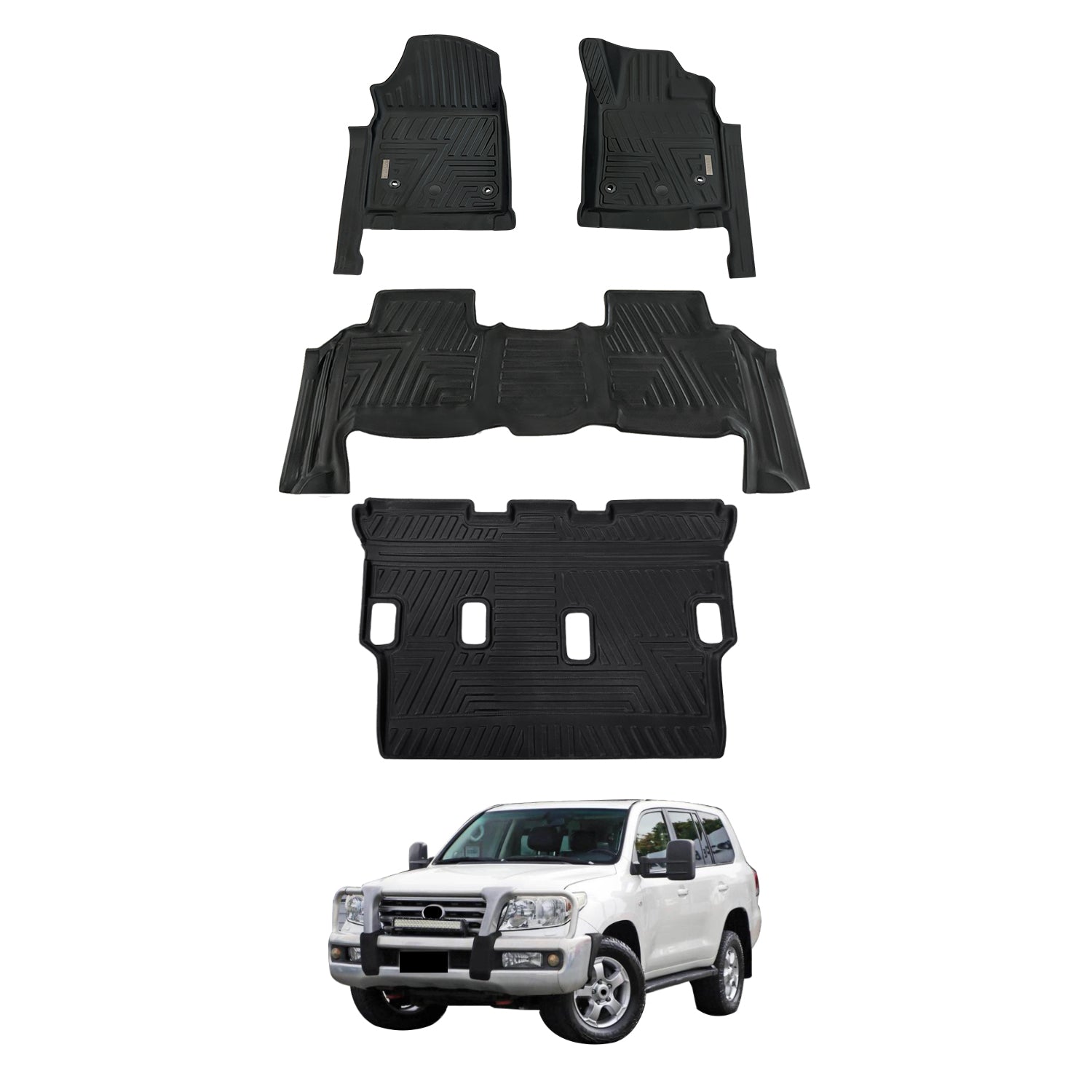 5D Moulded Car Floor Mats for Toyota Land Cruiser 200 Series 2007-2012
