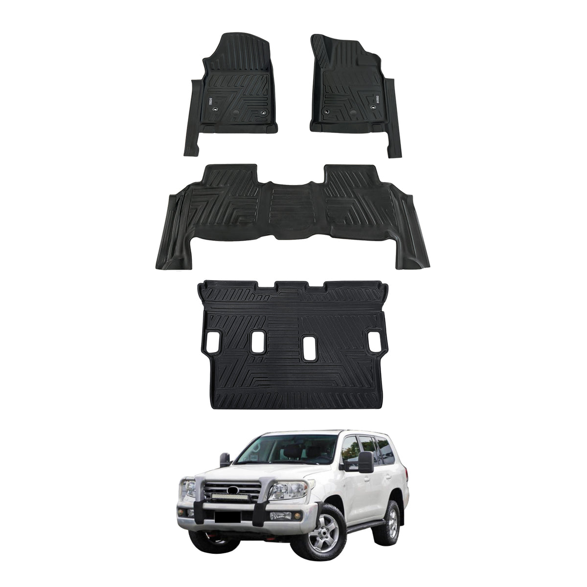 5D Moulded Car Floor Mats for Toyota LandCruiser 200 Series 2007-2012