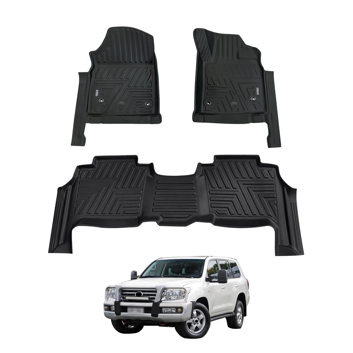 5D Moulded Car Floor Mats for Toyota LandCruiser 200 Series 2007-2012