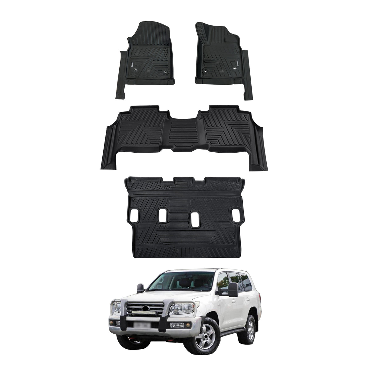 5D Moulded Car Floor Mats for Toyota LandCruiser 200 Series 2007-2012