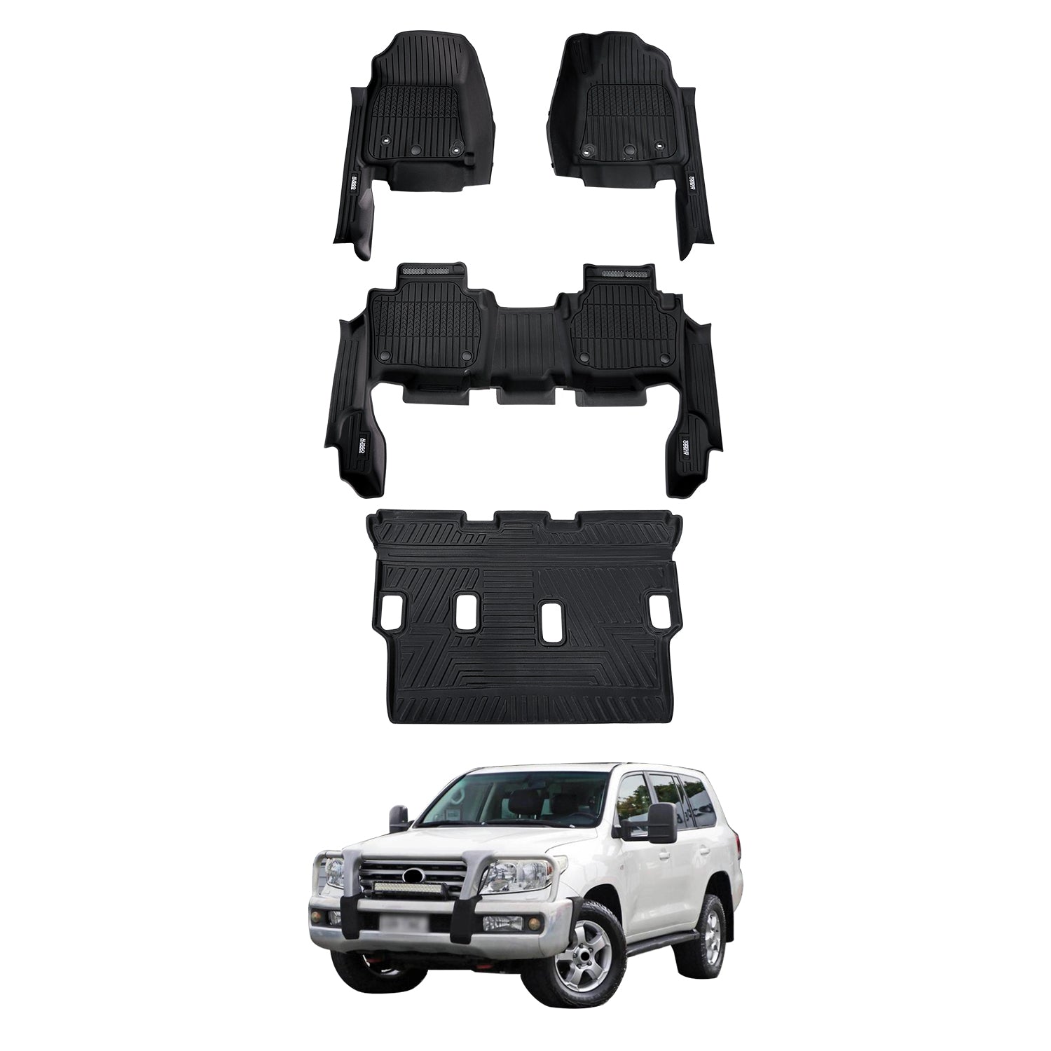 7D Injection Floor Mats for Toyota Land Cruiser 200 Series 2007-2012