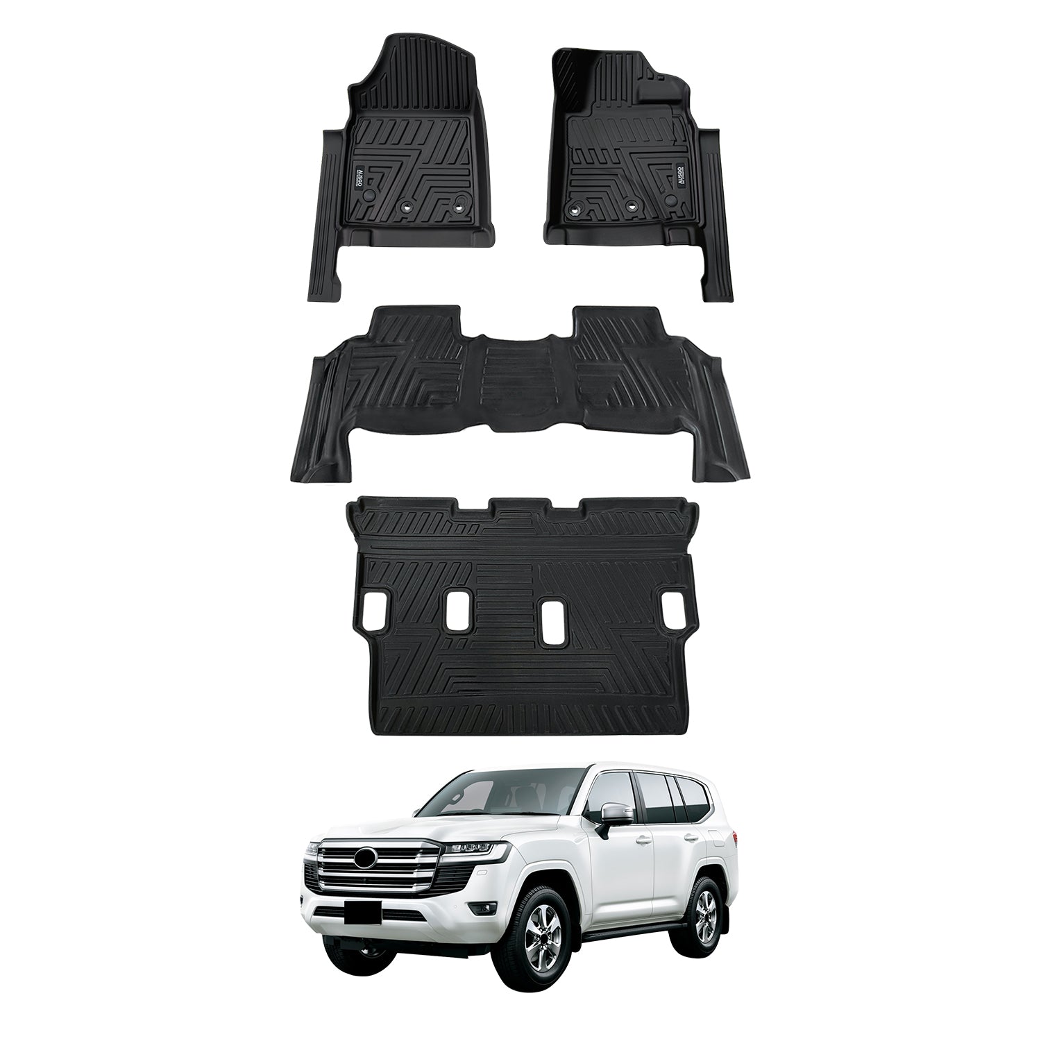 5D Moulded Car Floor Mats for Toyota Land Cruiser 200 Series 2012-2021