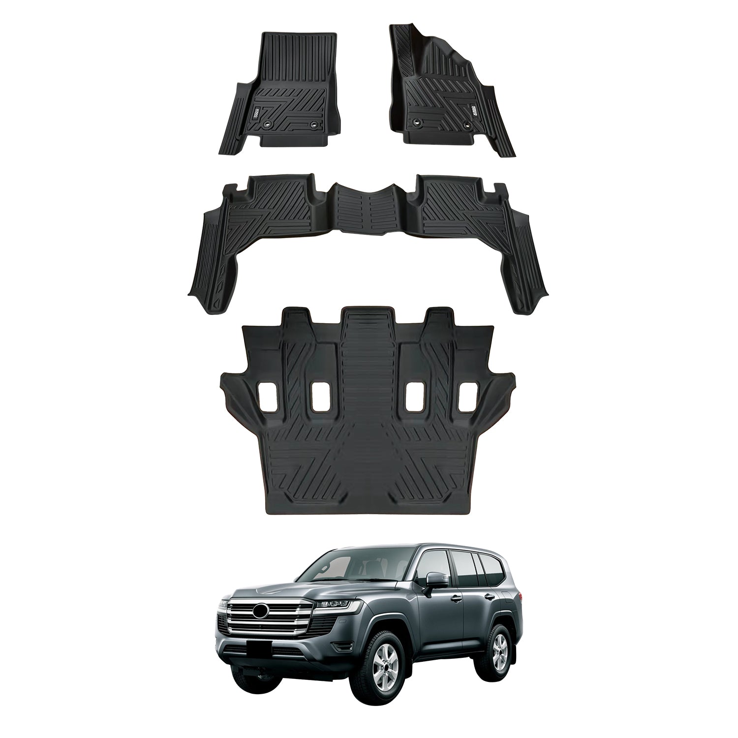 PRE-ORDER 5D Car Floor Mats for Toyota Land Cruiser 300 Series 2021-Onwards