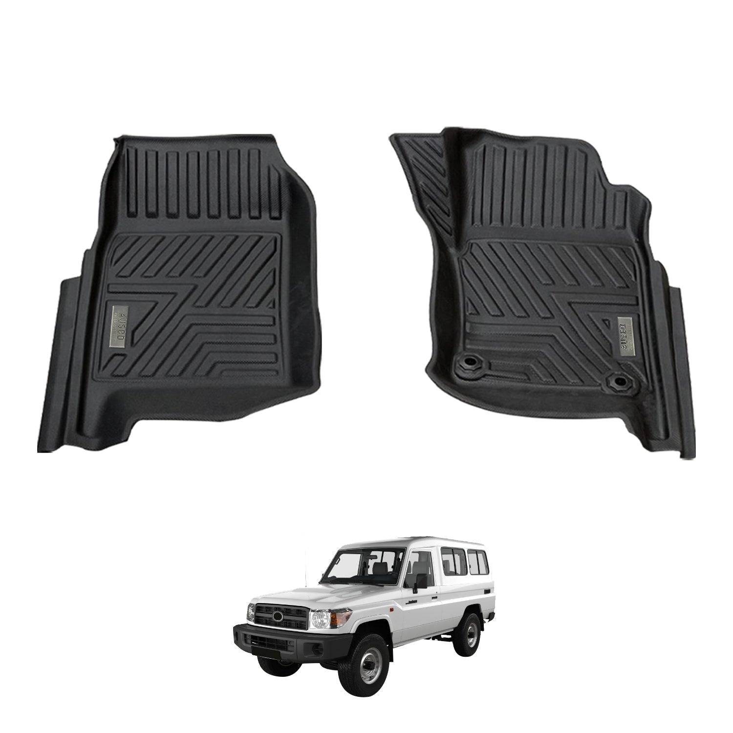 5D Car Floor Mats for Toyota Land Cruiser 78 Series Troopcarrier 2012-Onwards