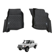 5D Front Row Car Floor Mats for Toyota Land Cruiser 79 Series Dual Cab 2012-Onwards