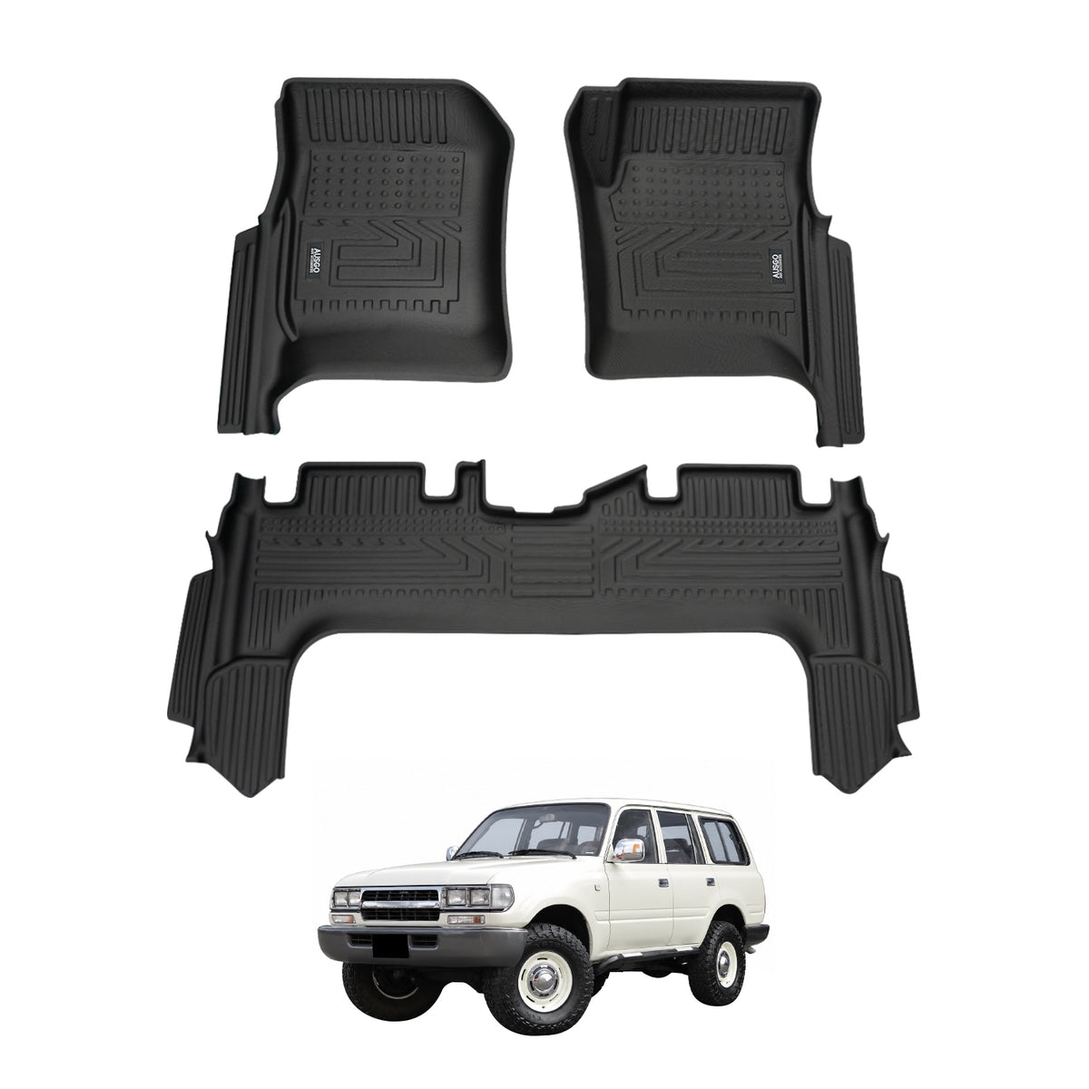 5D Car Floor Mats for Toyota LandCruiser 80 Series 1990-1998