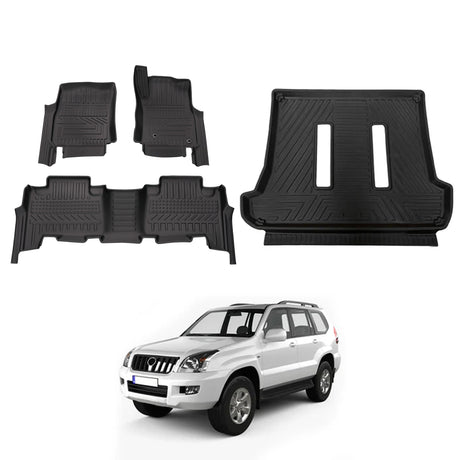 5D Car Floor Mats for Toyota Land Cruiser Prado 120 Series 2003-2009 (Auto Trans)