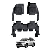 PRE-ORDER 7D Car Floor Mats for Toyota Land Cruiser Prado 150 Series 7-Seat 2009-2024 (Auto Trans)