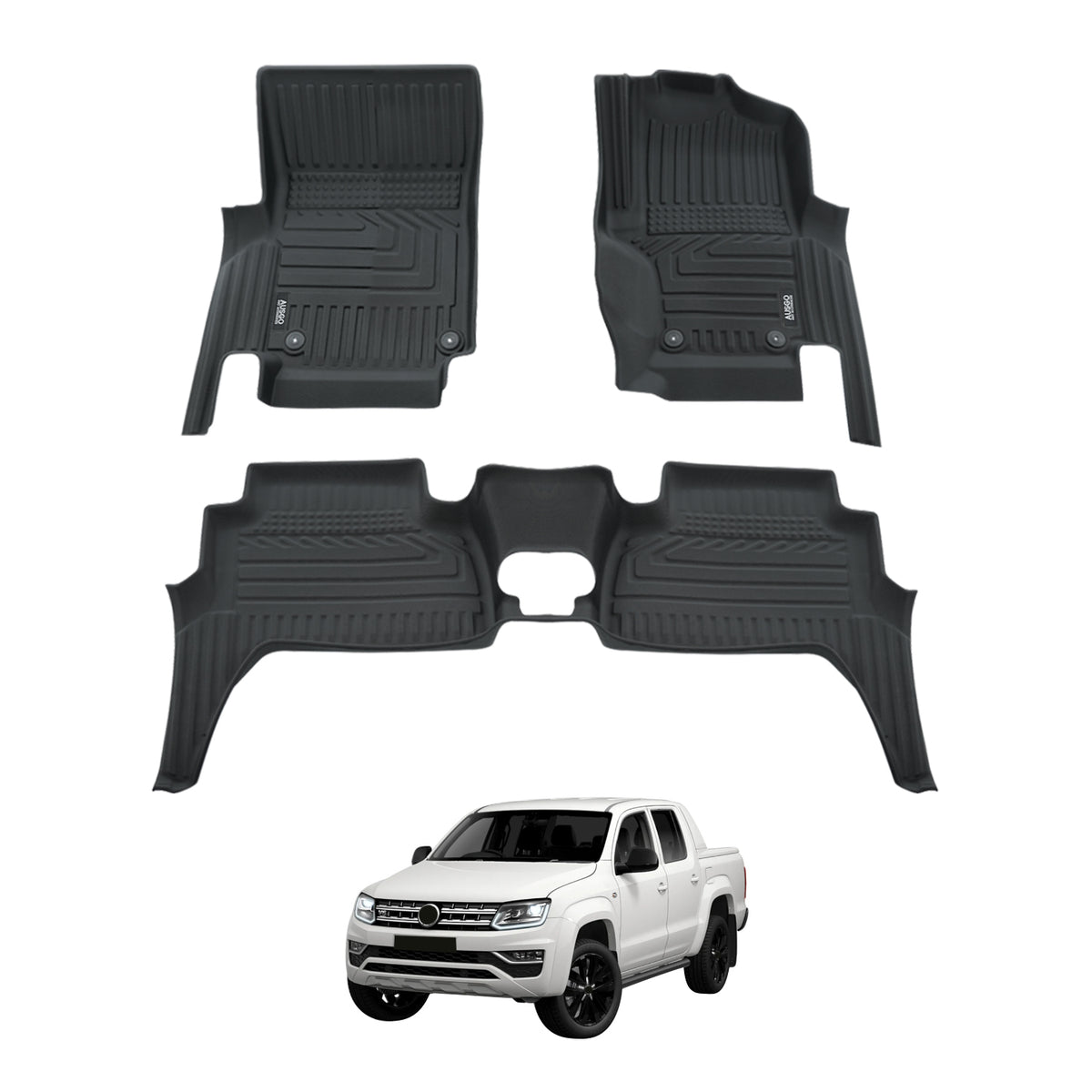 5D Car Floor Mats for Volkswagen Amarok 2H Series Dual Cab 2009-2022