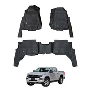 7D Injection Floor Mats for Volkswagen Amarok Next-Gen NF Dual Cab 2023-Onwards