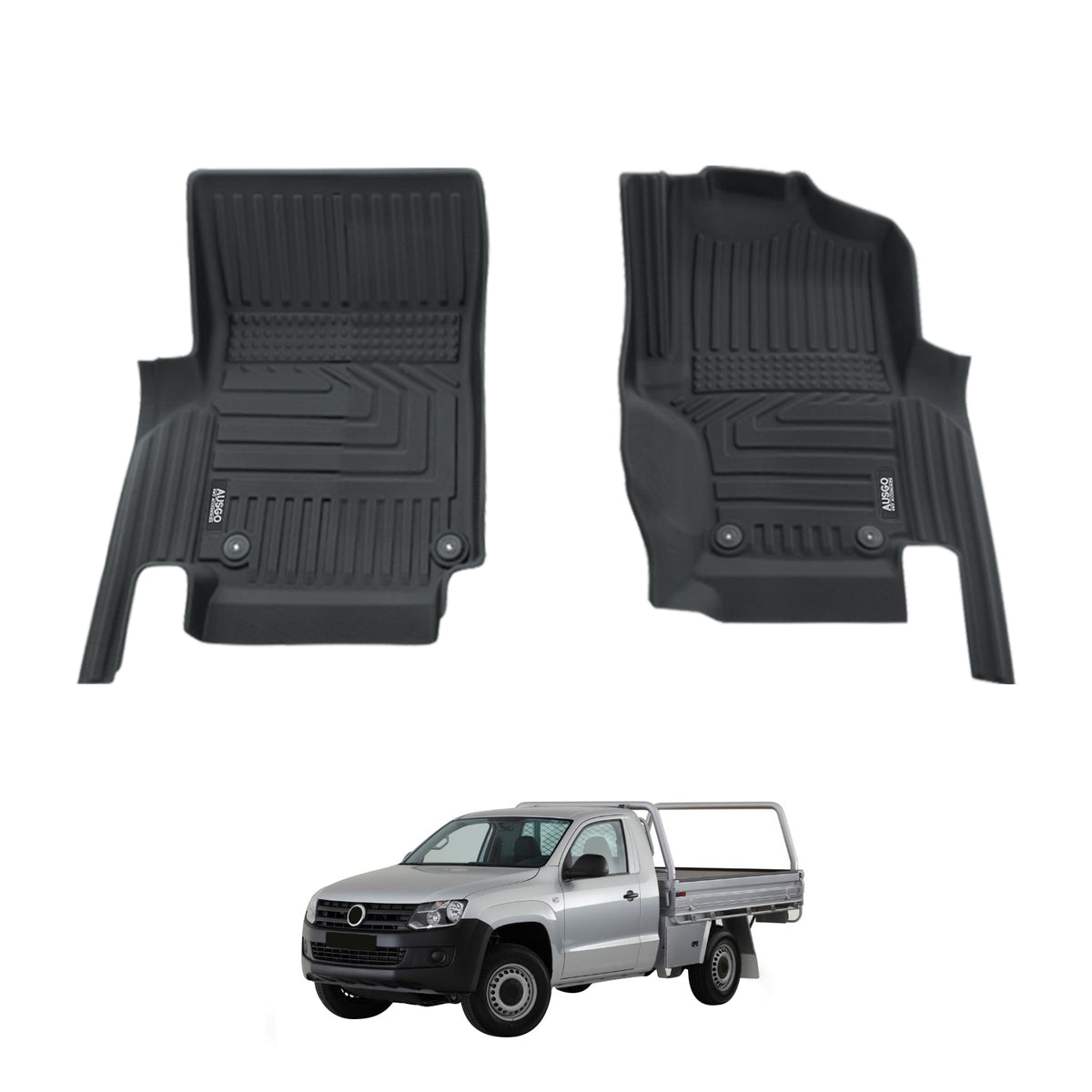 5D Car Floor Mats for Volkswagen Amarok 2H Single Cab 2009-2022