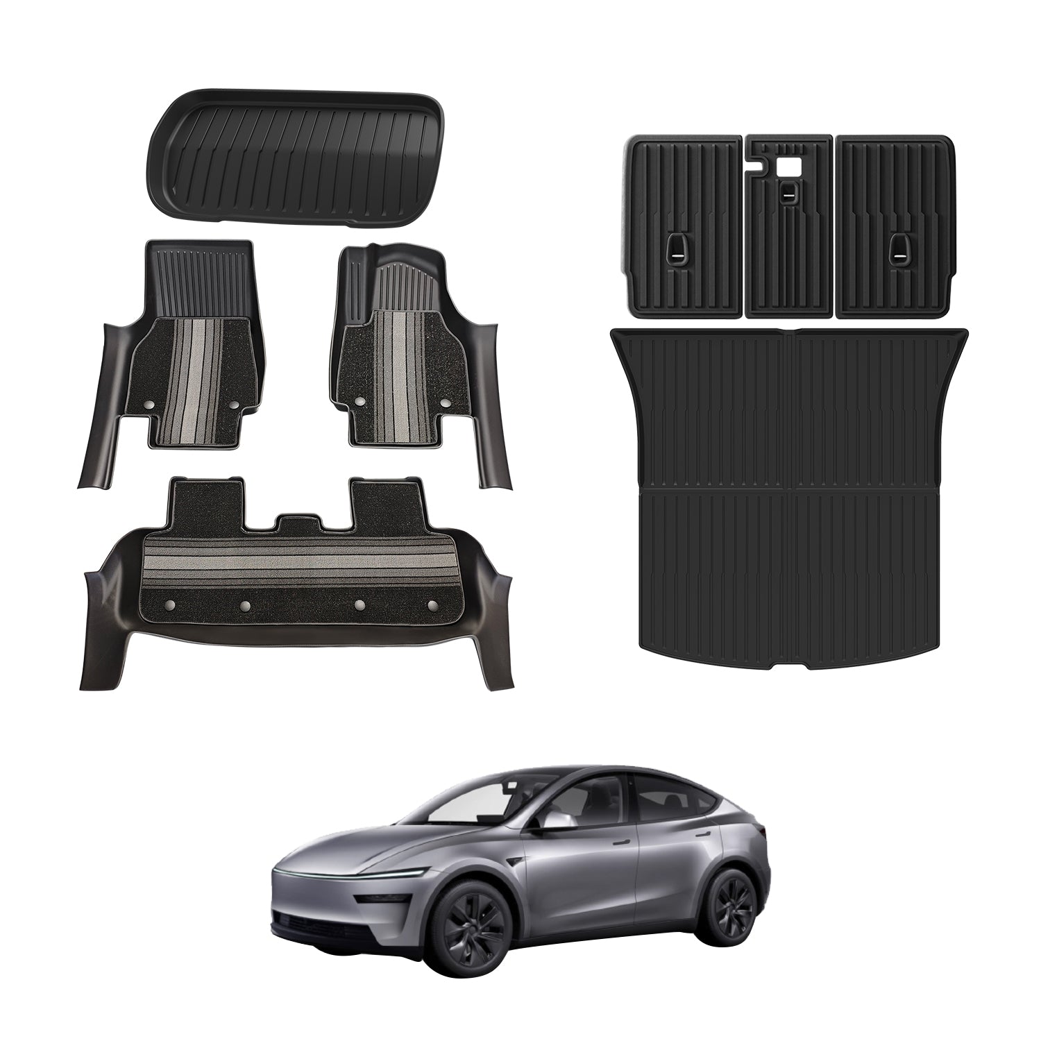 Double-Layer Car Floor Mats for Tesla Model Y Juniper 5-Seat 2025-Onwards