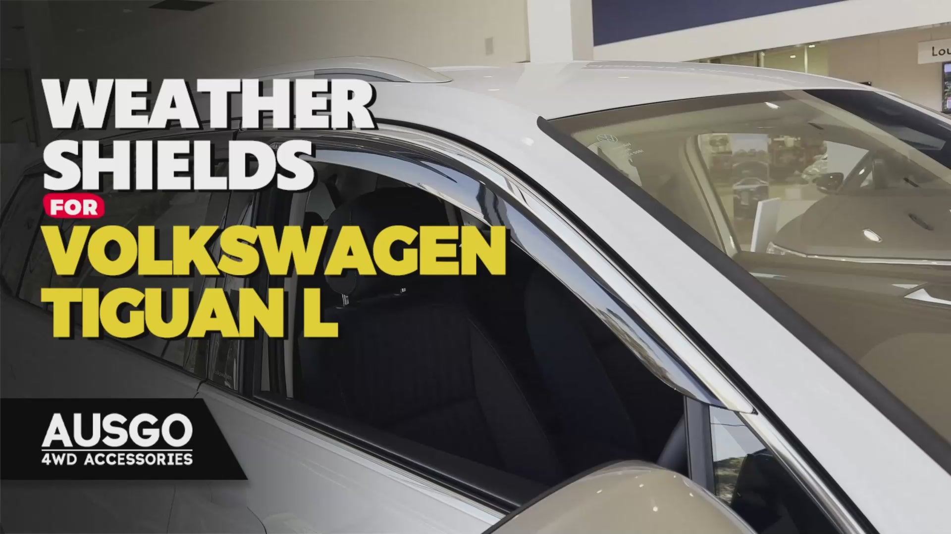 Load video: Stainless Trim Weather Shields for Volkswagen Tiguan L Allspace 2016-2025