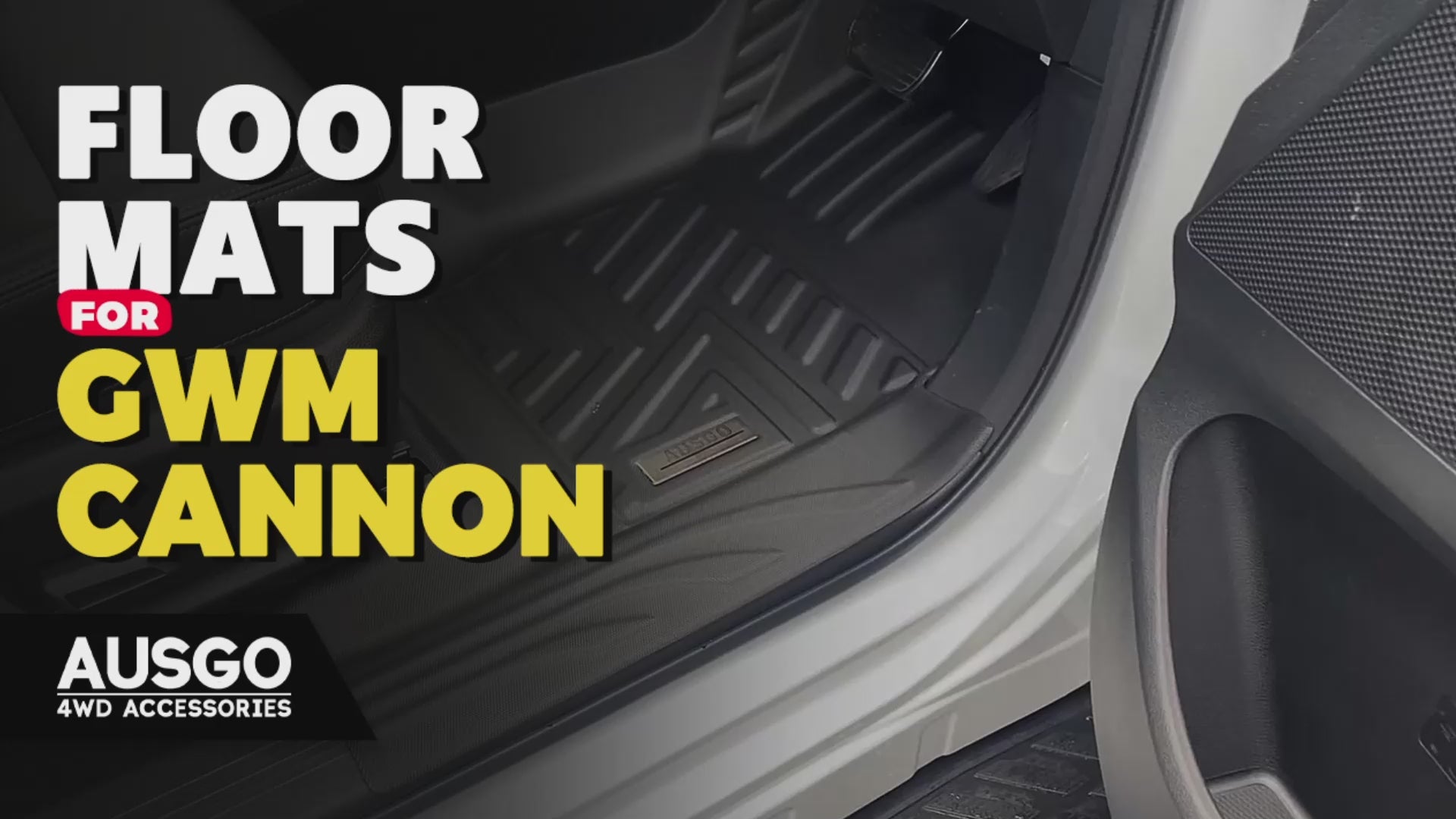 Load video: 5D Car Floor Mats for GWM Cannon 2020-Onwards