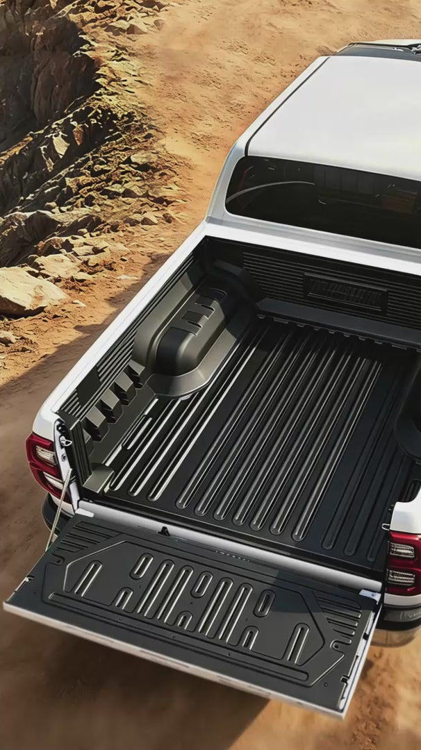 Load video: PRE-ORDER 5-Piece Ute Tub Liner for Toyota Hilux Dual Cab (2015-2025) A Deck - SR5 / GR / Rogue
