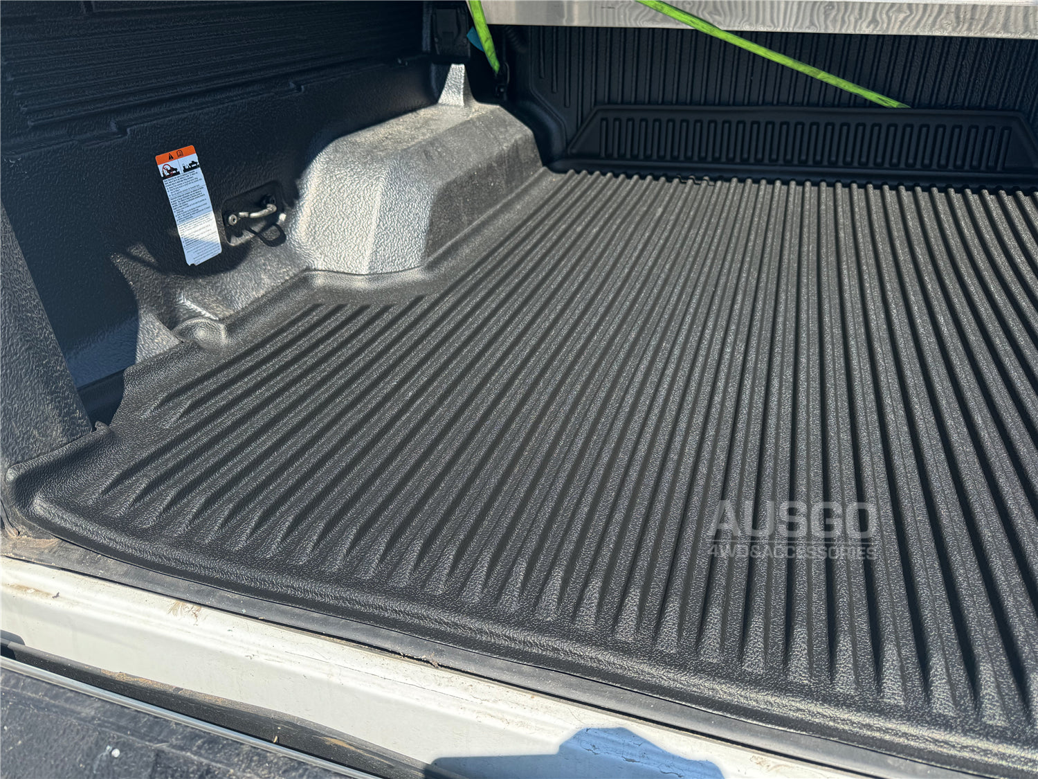 3D TPE Ute Mat for Ford Ranger Dual Cab 2011-2022 Fitted with Factory Plastic Tub Liner