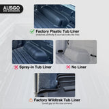 3D TPE Ute Mat for Ford Ranger Dual Cab 2022-Onwards Fitted with Factory Plastic Tub Liner