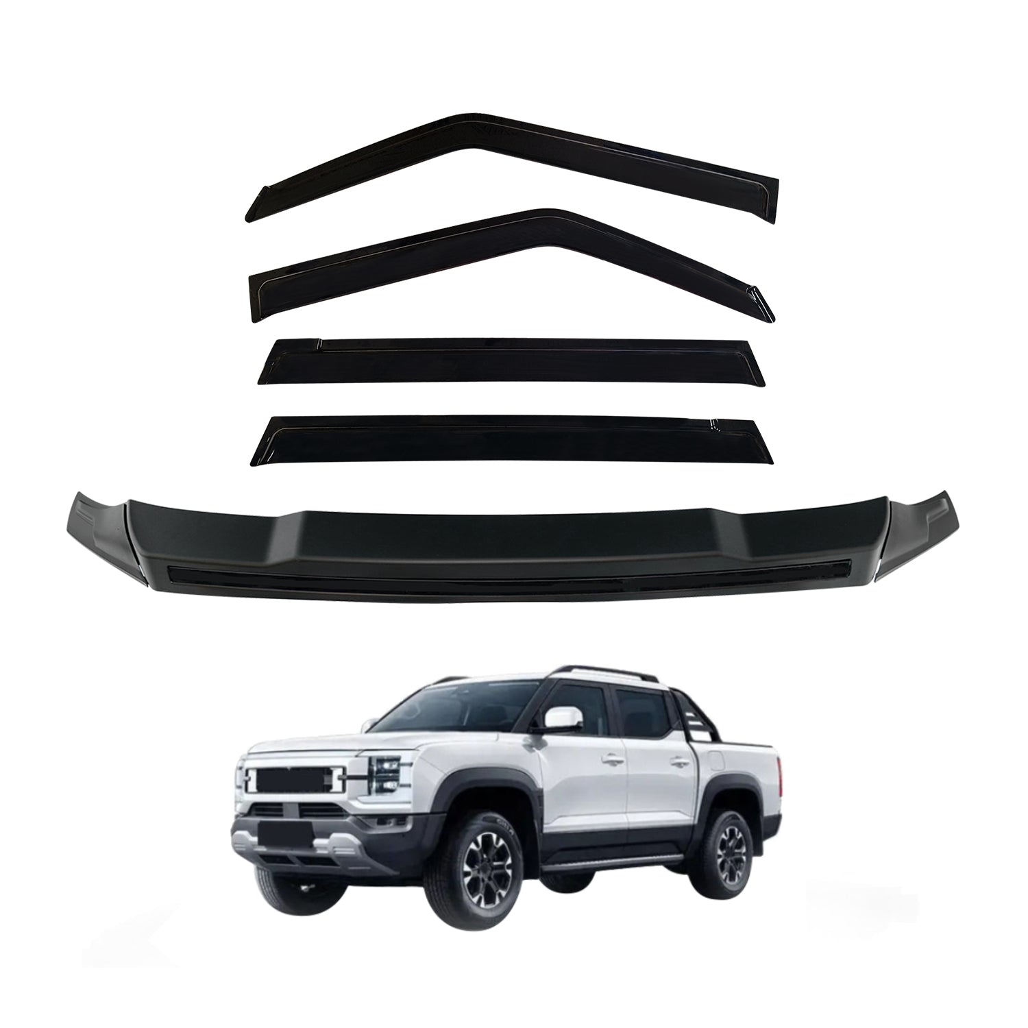 Luxury Weather Shields + Bonnet Protector for BYD Shark 6 2025-Onwards