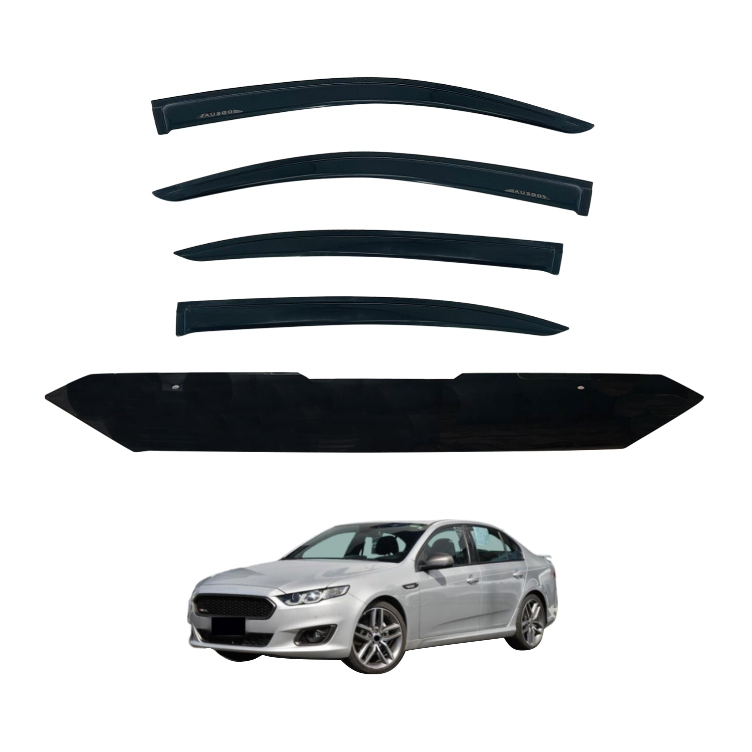 Luxury Weather Shields + Bonnet Protector for Ford Falcon FG-X 2014-2019