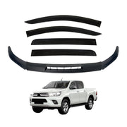 Injection Weather Shields + Bonnet Protector for Toyota Hilux Dual Cab 2015-2020