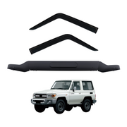 Weather Shields + Bonnet Protector Guard for Toyota Land Cruiser 70 76 78 79 Series  2007-2023