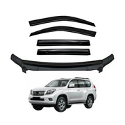 Luxury Weather Shields + Bonnet Protector for Toyota Land Cruiser Prado 150 Series 2010-2013