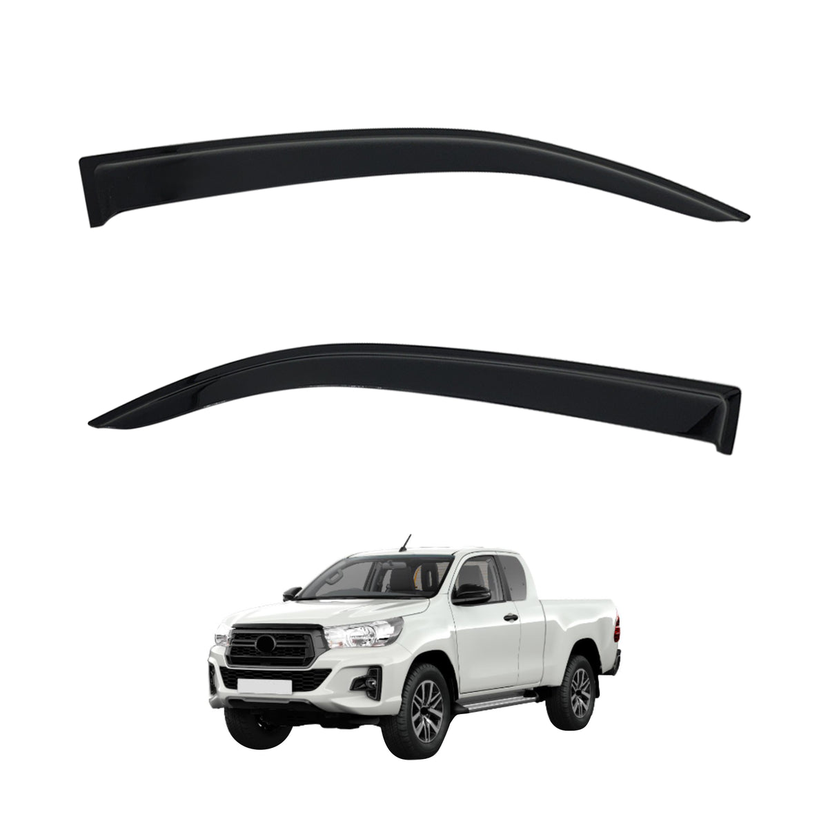 Injection Weather Shields for Toyota Hilux Extra Cab 2015-2025 Front 2PCS