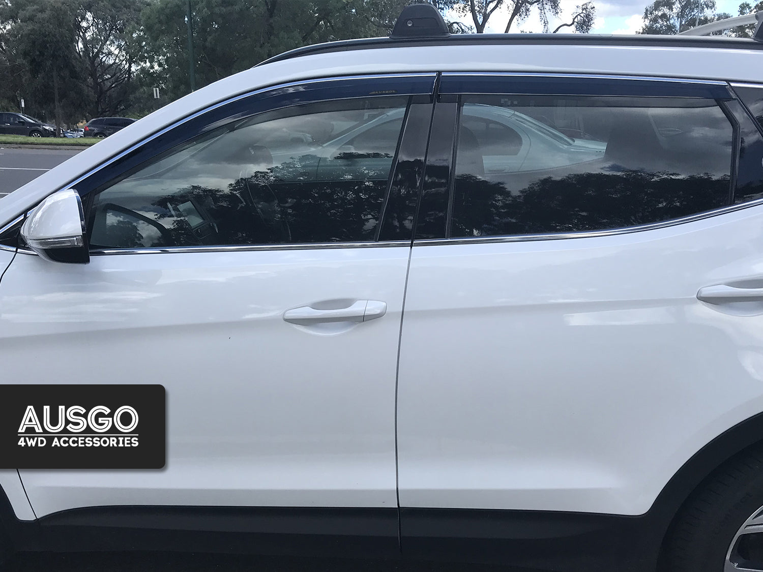 Stainless Trim Weather Shields for Hyundai Santa Fe DM Series 2012-2018