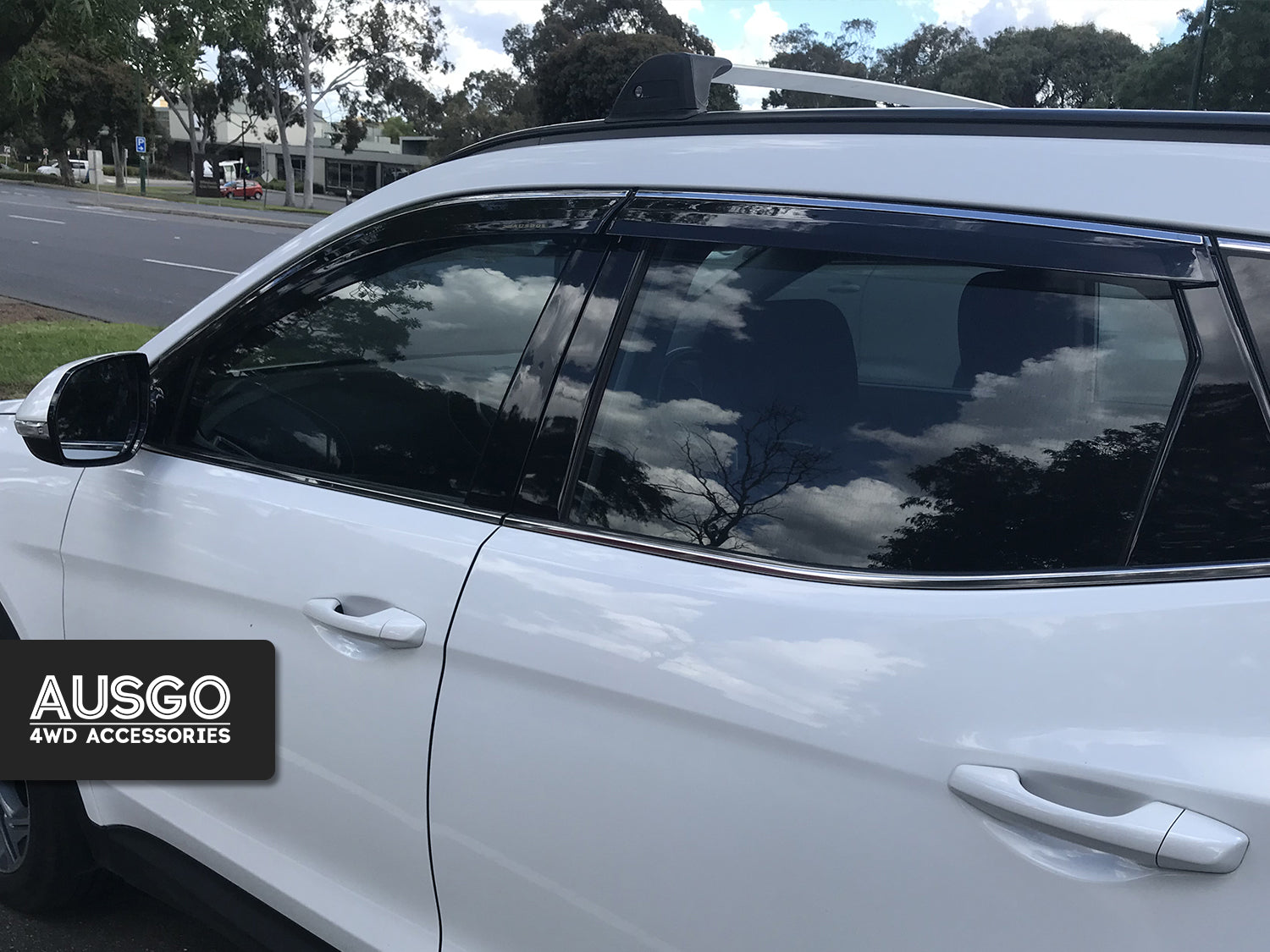 Stainless Trim Weather Shields for Hyundai Santa Fe DM Series 2012-2018