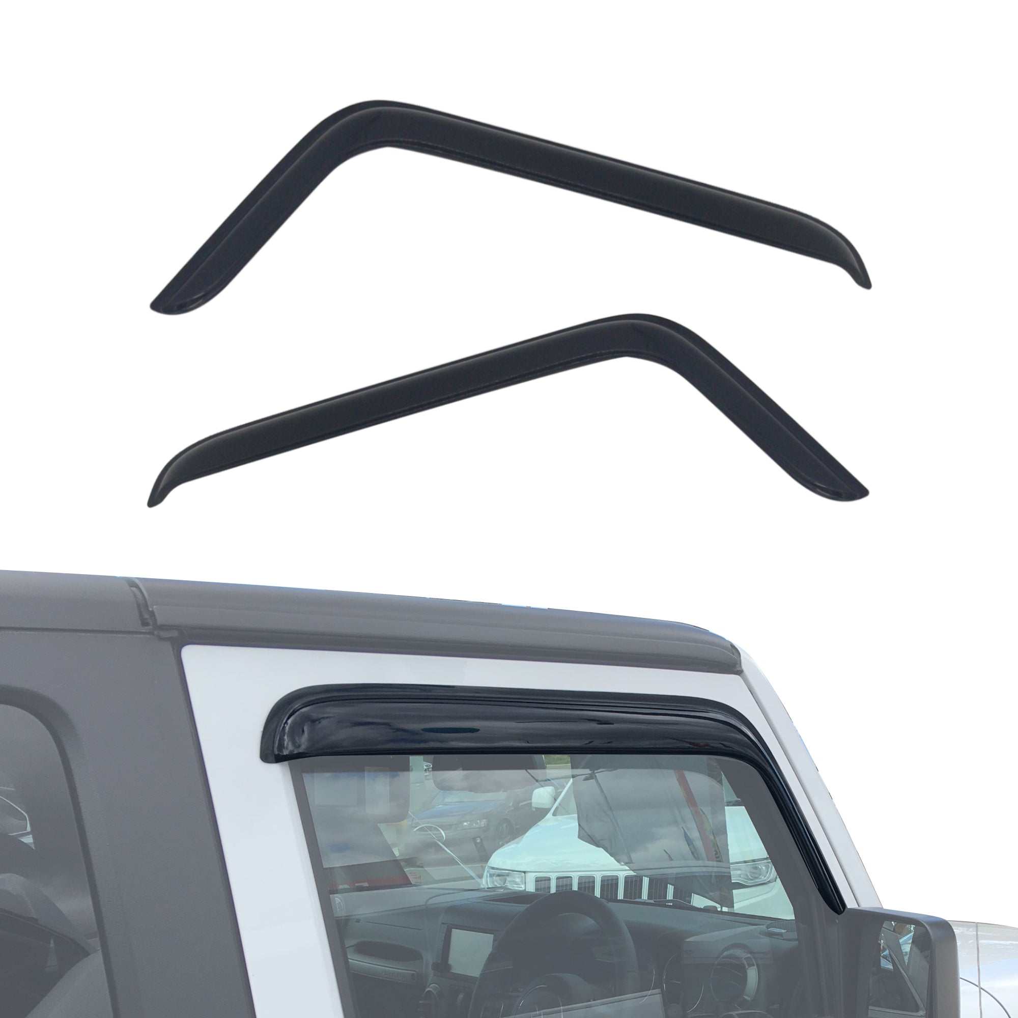 Luxury Weather Shields for Jeep Wrangler JK Series 2Door 2007-2018
