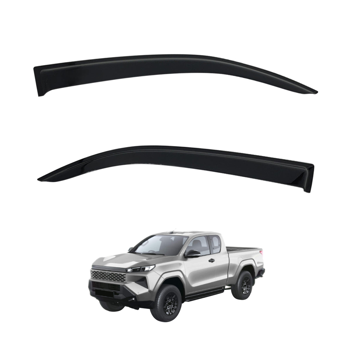 Injection Weather Shields for Toyota Hilux Extra Cab 2025-Onwards Front 2PCS