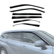 Stainless Trim Weather Shields for Toyota Kluger 2021-Onwards