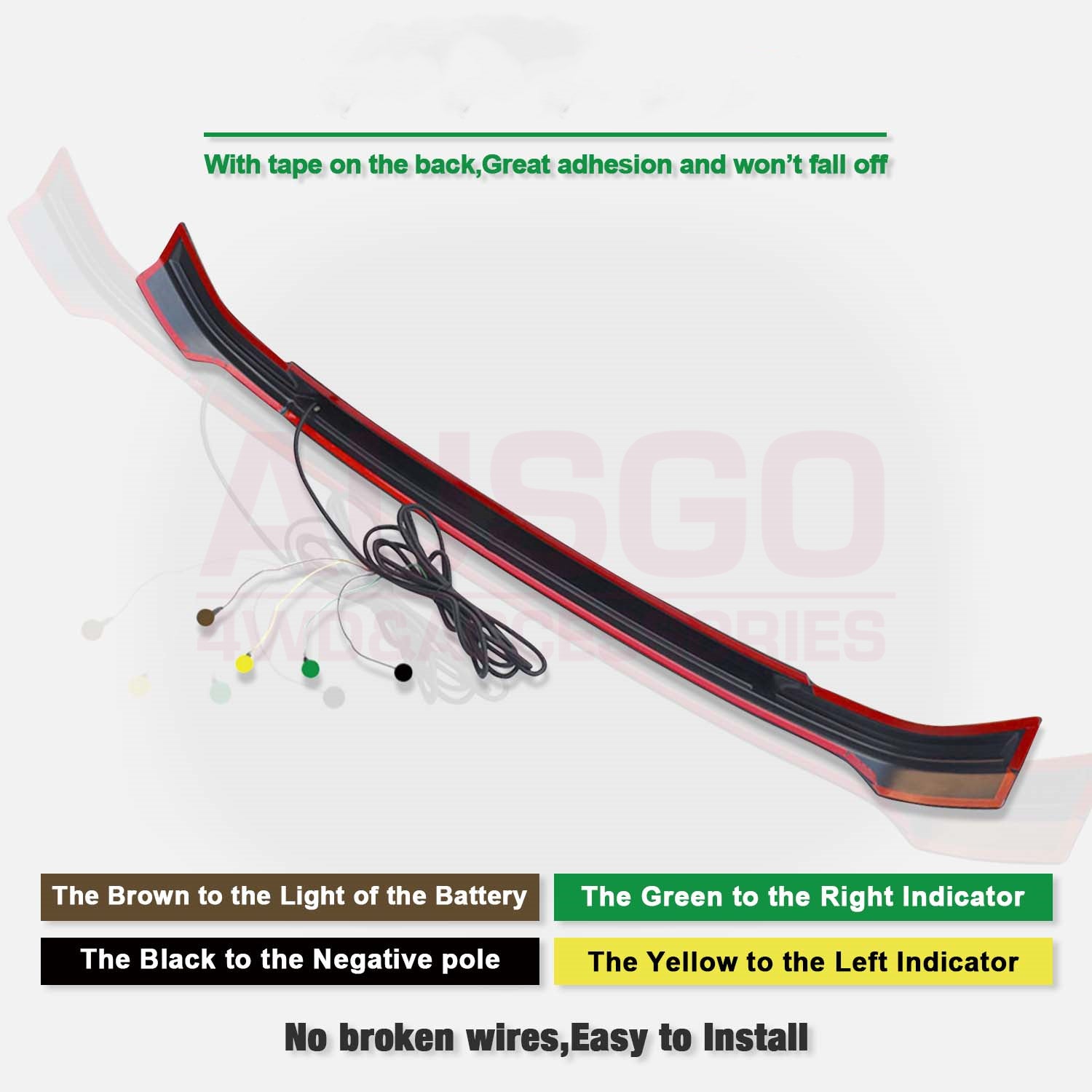 Bonnet Protector with LED Light for Toyota FJ Cruiser 2011-2019